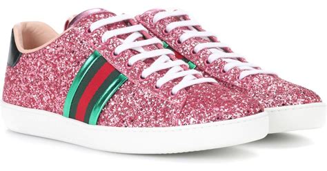 gucci pink ace glitter sneakers|pink Gucci sneakers for sale.